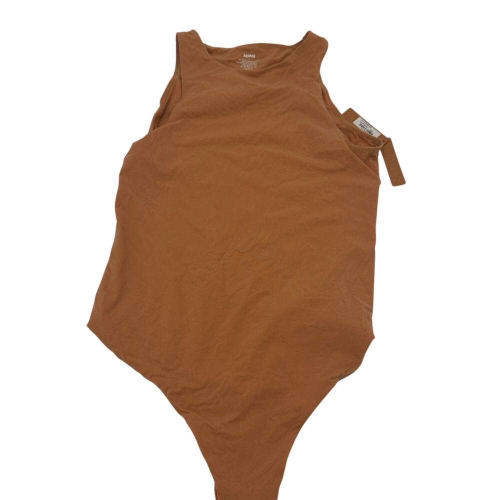Skims Fits Everybody High Neck Bodysuit Ochre New with Tags Size Large